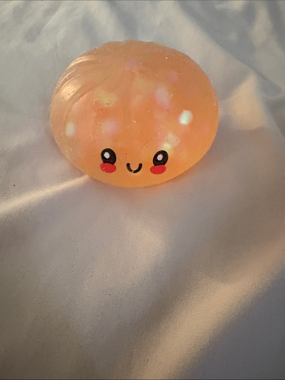Orange glitter dumpling Squishy Stress Ball